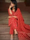 Maroon Colour Rayon Printed Kurti With Pant Dupatta Aaradhna 2066